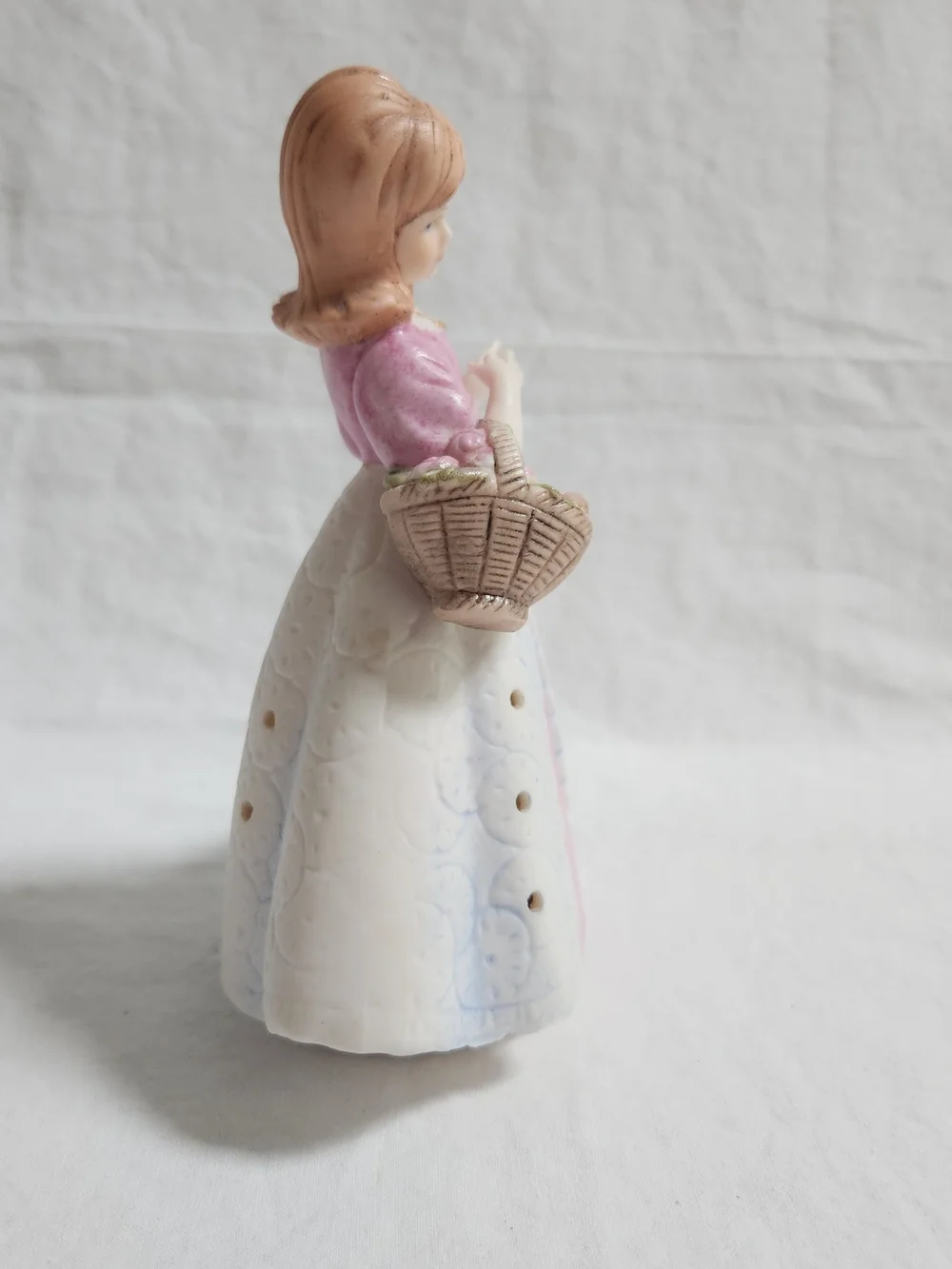 Vintage Potpourri Holder Girl Figurine Pomander AS IS